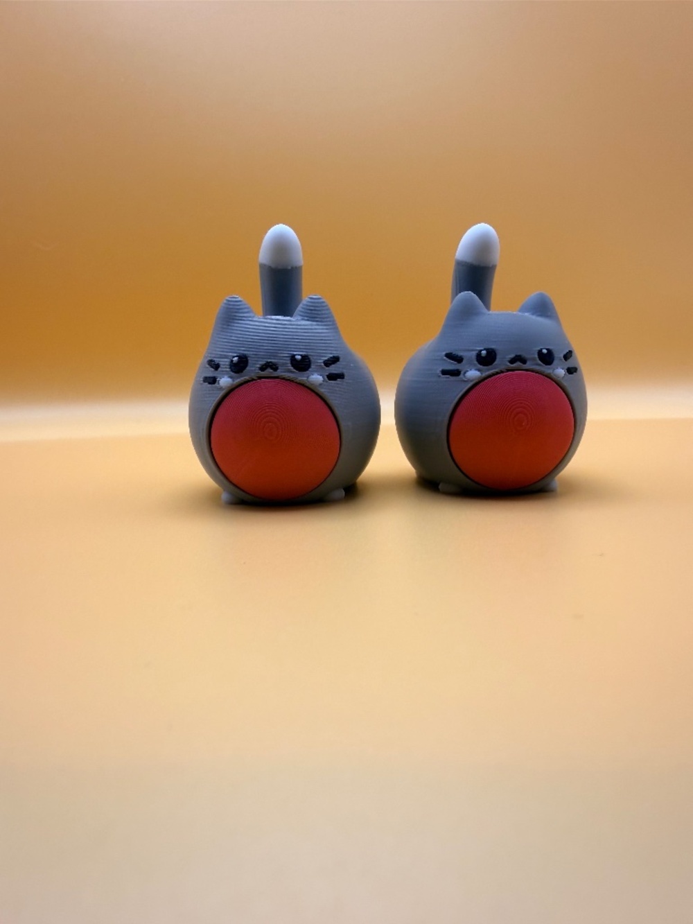 Cute Cat Butt Clicker Keychain 3D Printed Fidget Toy Funny Gift